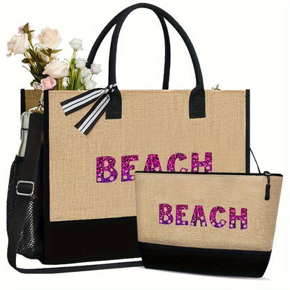 Levoire | 2 Pcs De Sacs De Plage Avec Un Étui Adapté Kaki-508