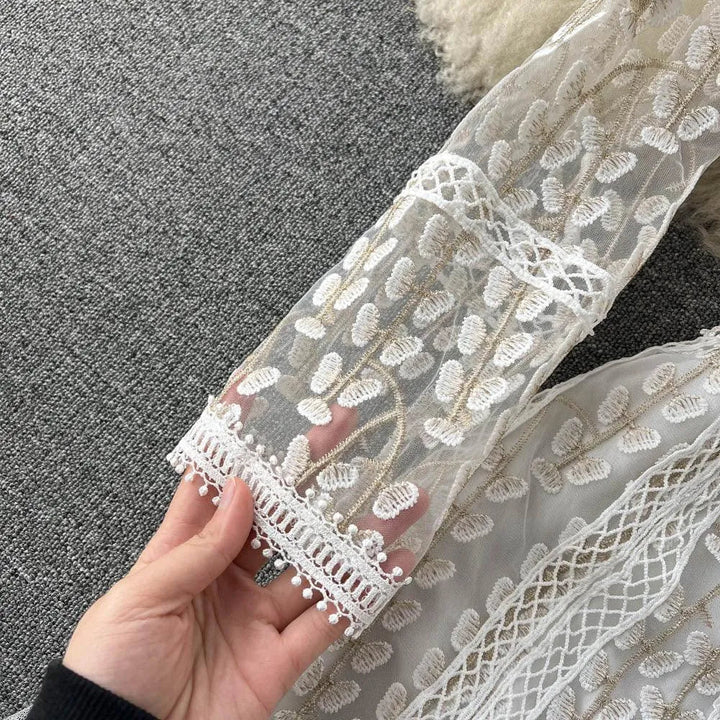 Levoire | Robe patchwork légère à points de maille