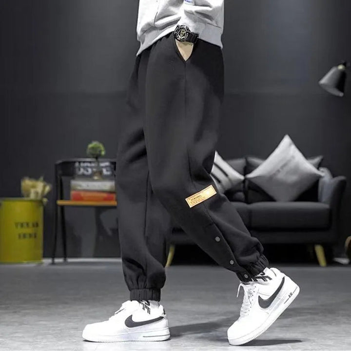 Levoire | Pantalon de loisirs doublé en velours Traditionnel Noir