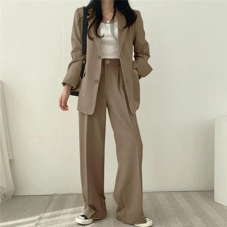 Levoire | Sur Mesure Blazer Et Pantalons Droits Set Pour Femmes