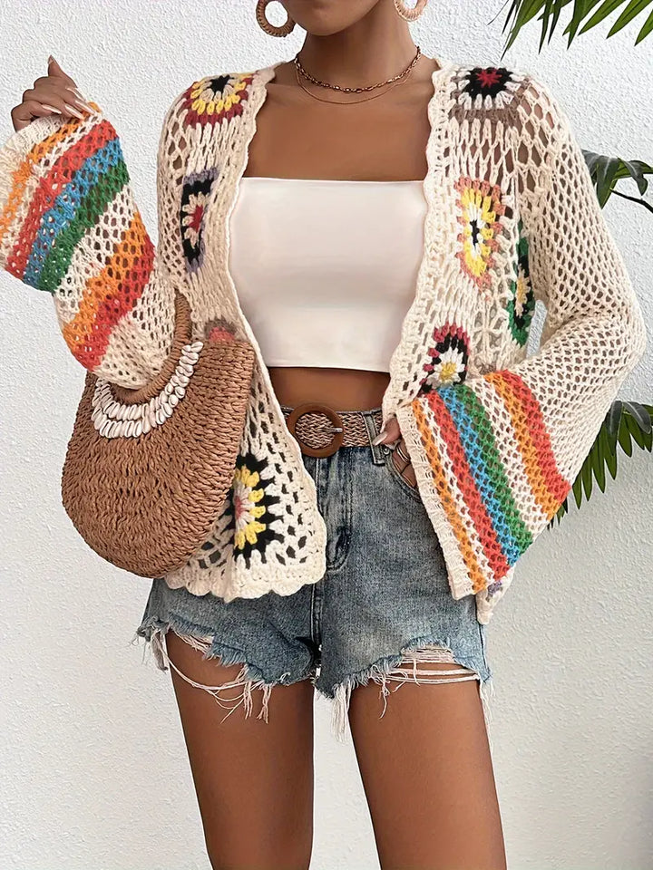 Levoire | Pull Élégant À Col V Tricot Avec Devant Ouvert