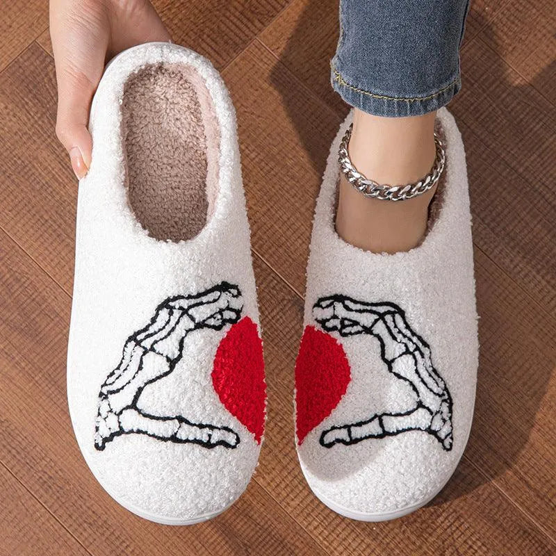 Levoire | Bottes intérieures en coton pour la maison Love Noir Blanc