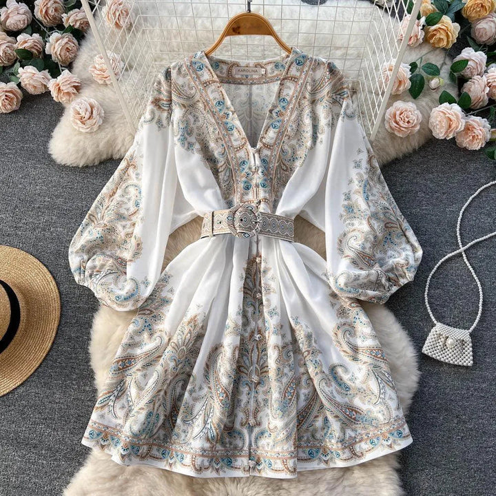 Levoire | Robe mi-longue soirée à manches courtes
