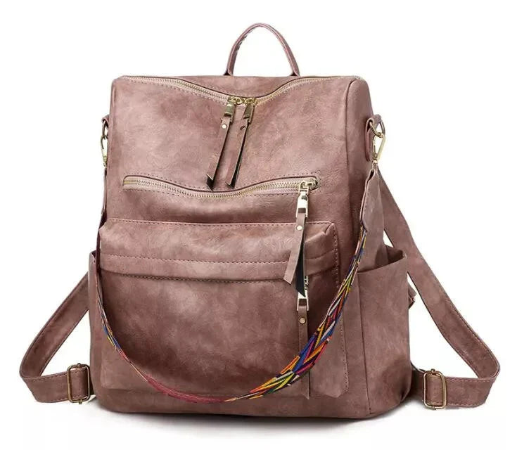 Levoire | Sac À Dos En Cuir Élégant Pour Femmes Rosa