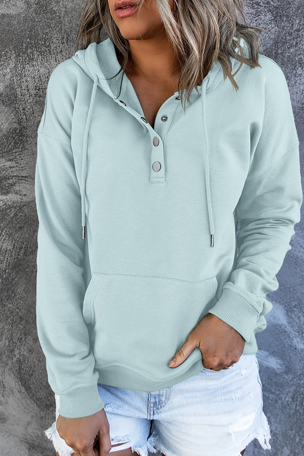 Levoire | Pull Fleece Chaud Avec Capuche Et Boutons