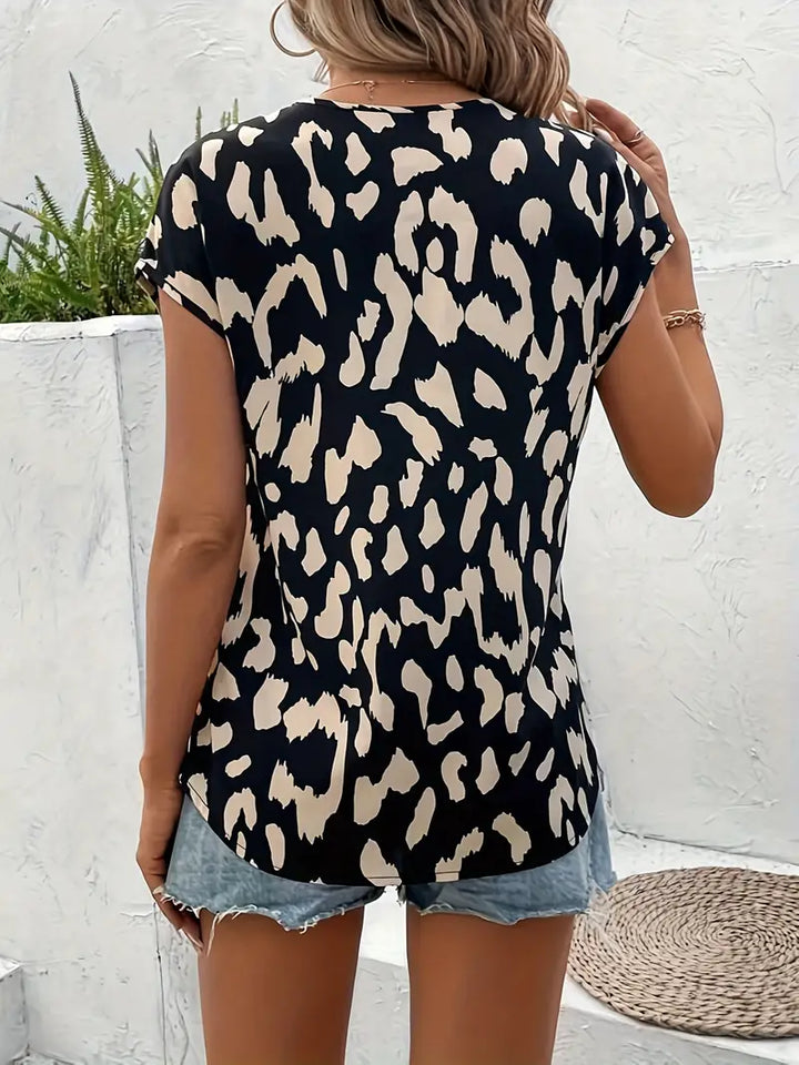 Levoire | Blouse Avec Imprimé Intégral Et Manches Courtes