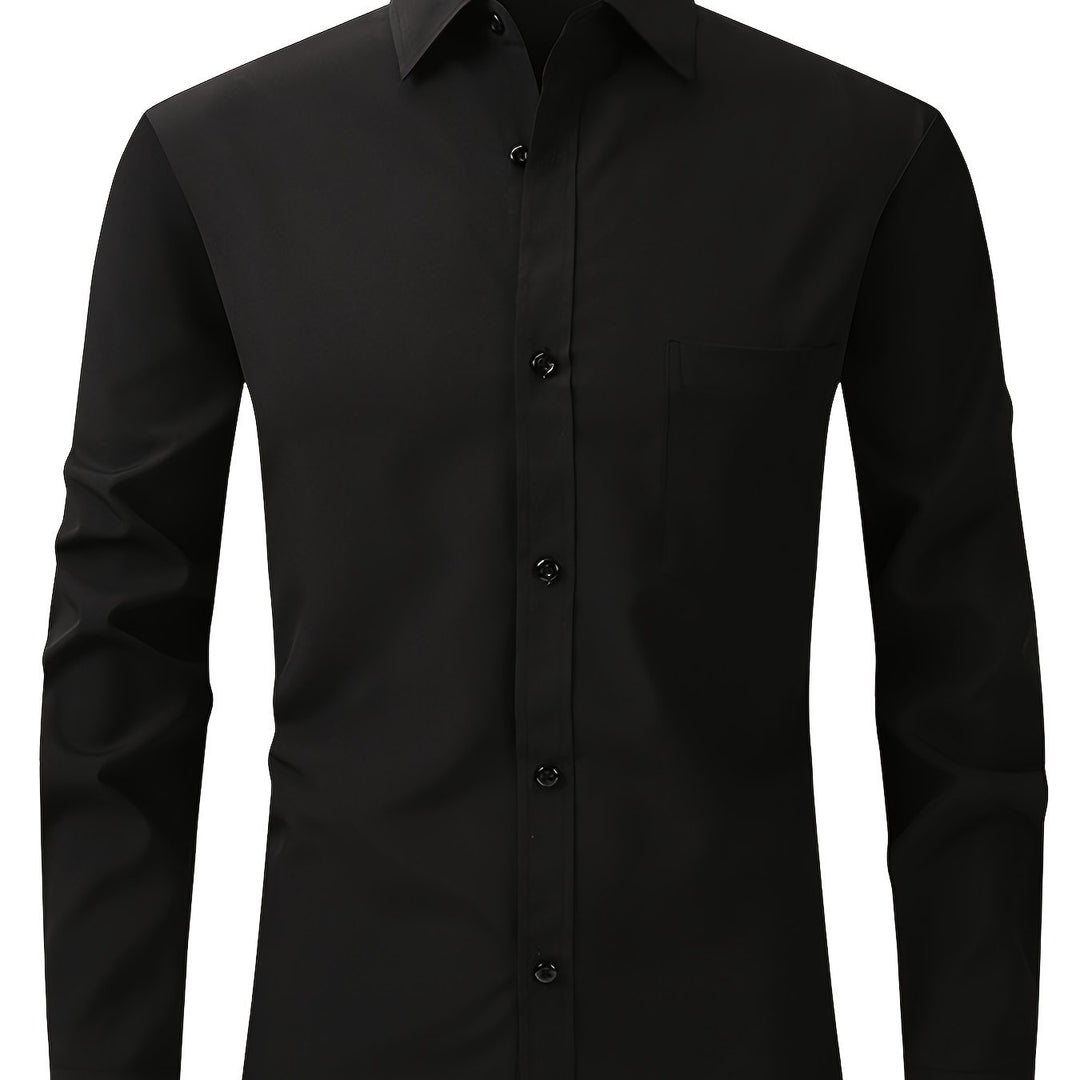 Levoire | Chemise Pour Homme Unie Avec Col Retourné