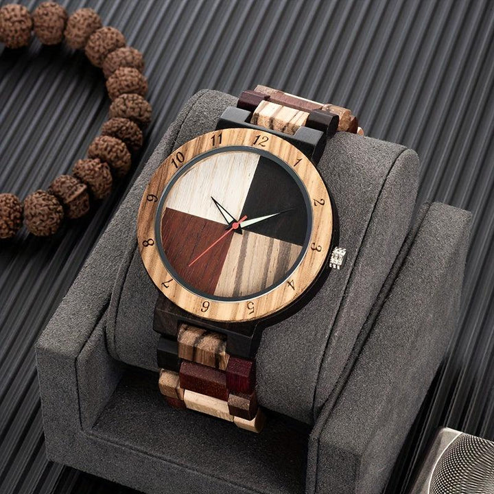 Levoire | Hommes Montre En Bambou Colorée Artisanale Multicolore Multi-Couleurs