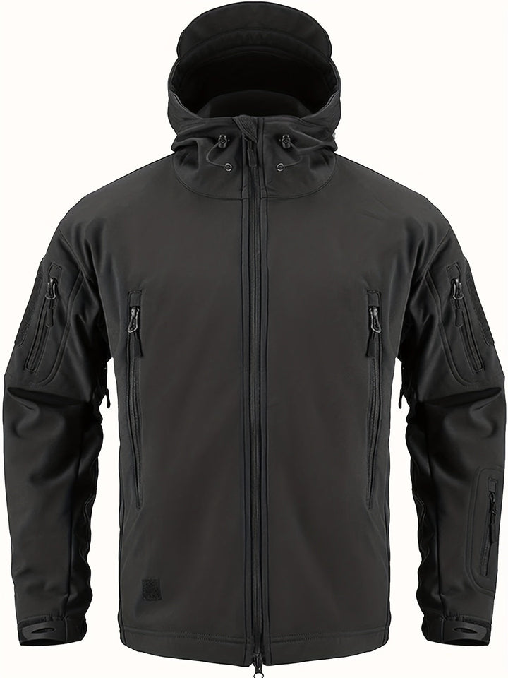 Levoire | Veste Imperméable Pour Homme Avec Capuche Et Poches Zippées Noir