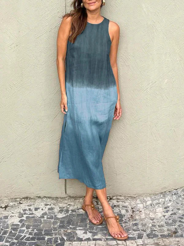 Levoire | Robe D'Été Pour Femmes Avec Décolleté En V Bleu