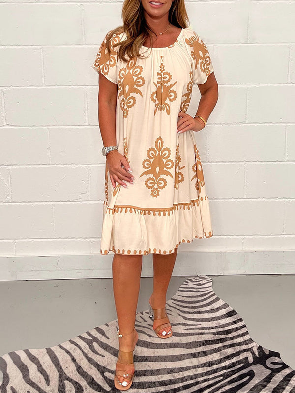 Levoire | Robe Dt Avec Motif Floral Crème