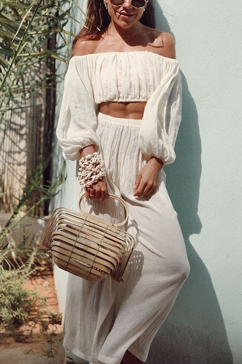 Levoire | Haut Court Décolleté Et Ensemble De Pantalons Pour Femmes Mia