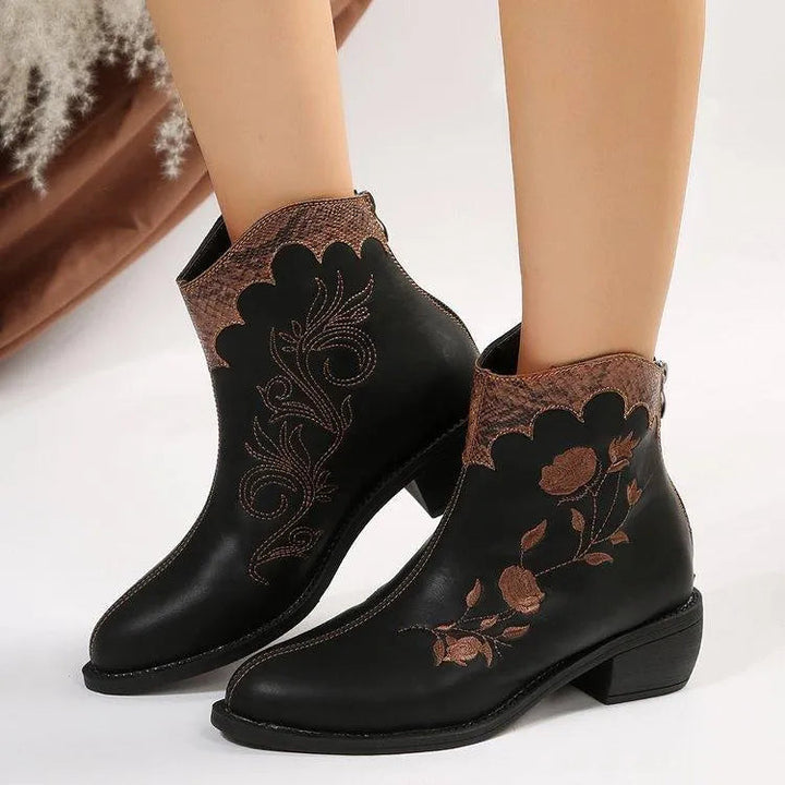 Levoire | Bottes hautes avec talon en boîte Noir