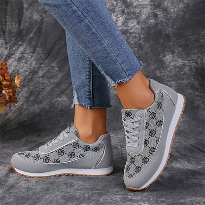 Levoire | Chaussures Plates Confortables Avec Fleurs Gris