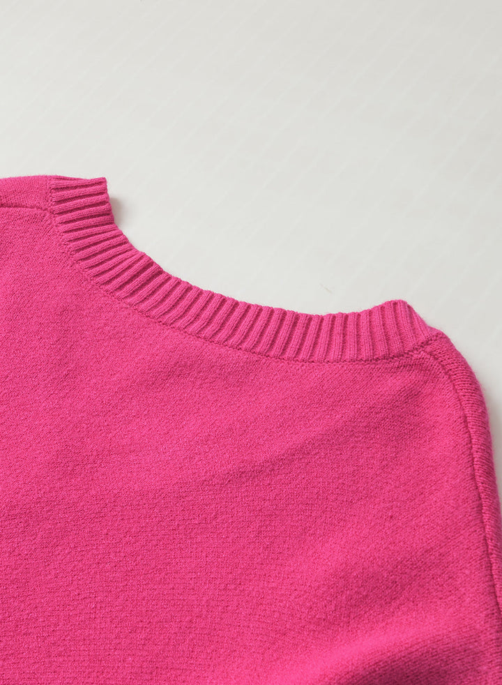 Levoire | Rosa Pull En Tricot Avec Détails Cœur En Perles Pour Femmes