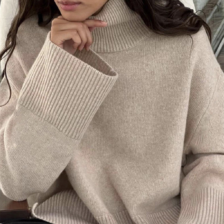 Levoire | Pull-Over En Cachemire Pour Femmes En Tissus Unis D'Automne Kaki