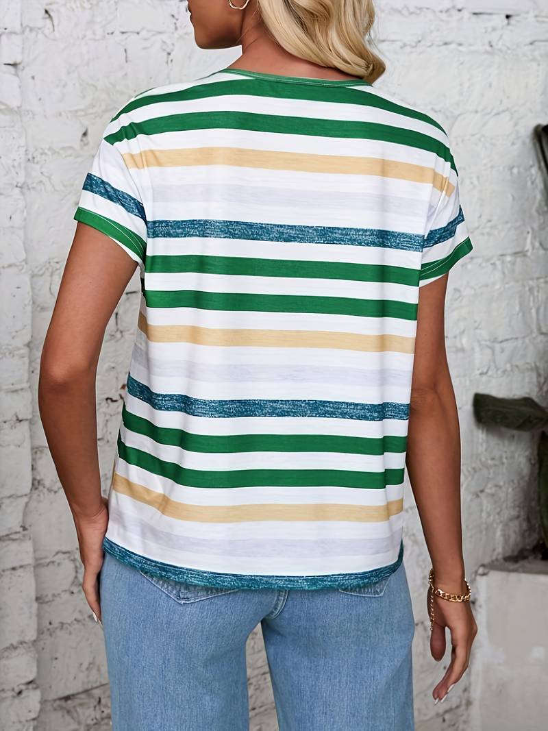 Levoire | T-shirt Rayures Décolleté en V