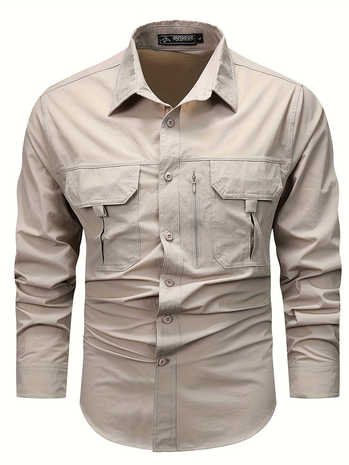 Levoire | Chemise Décontractée Pour Hommes À Manches Longues À Séchage Rapide
