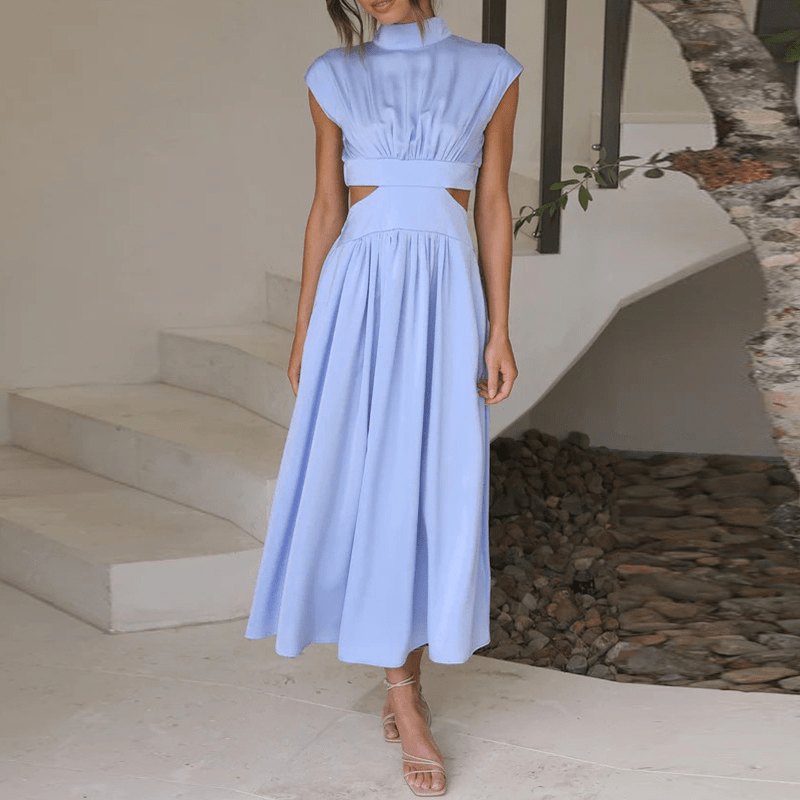 Levoire | Robe Élégante Longue Bleu
