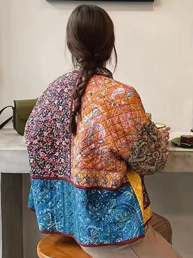 Levoire | Manteau Avec Motif Floral Et Poches En Patchwork