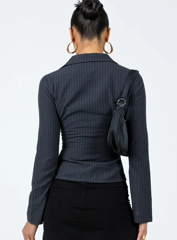 Levoire | Rayé Blouse Onyx