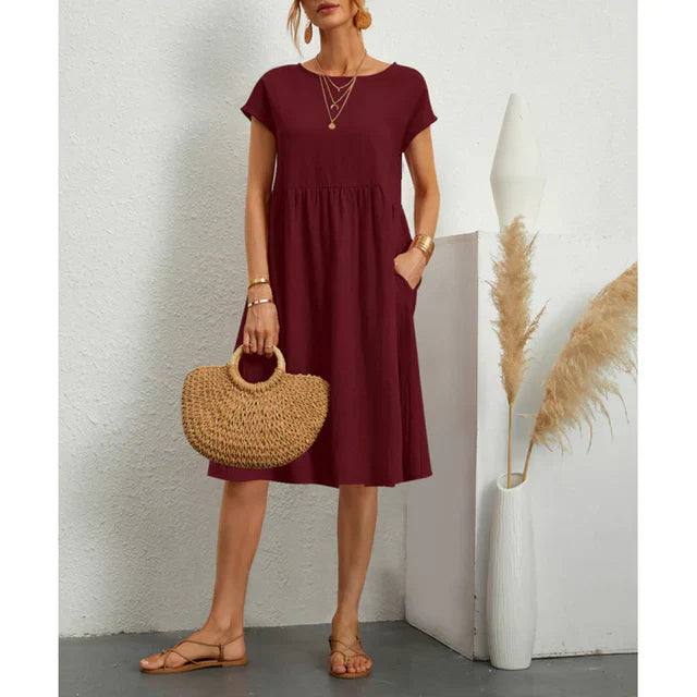 Levoire | Coupe Régulière - Robe En Jersey Bordeaux
