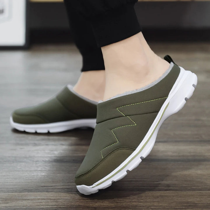 Levoire | Chaussons Doux Antidérapants avec Doublure en Feutre armeen vert
