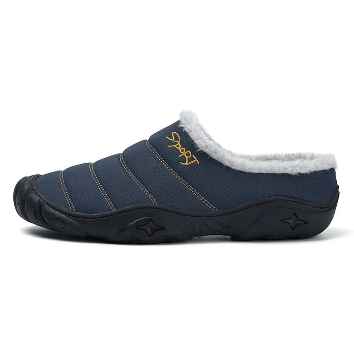 Levoire | Chaussons Doublés Polaire Antidérapants Bleu