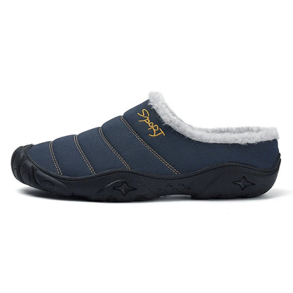 Levoire | Chaussons Doublés Polaire Antidérapants Bleu