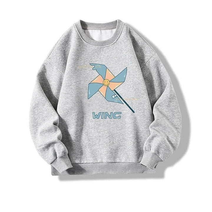 Levoire | Pull Mignon Avec Impression De Moulin À Vent Gris clair