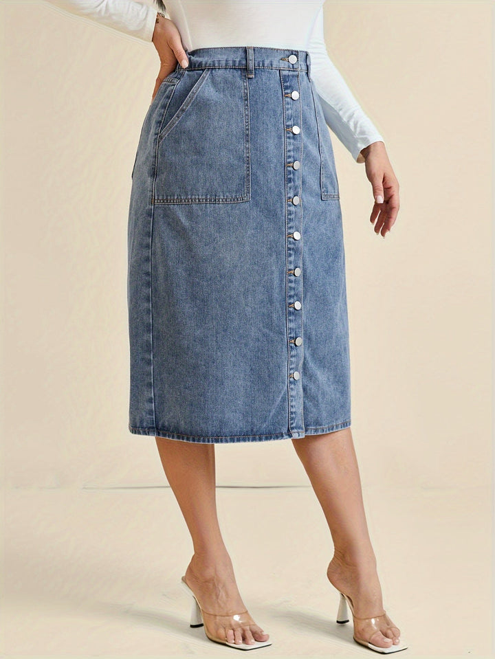 Levoire | Jupe Midi En Denim Classique Napppidetalla