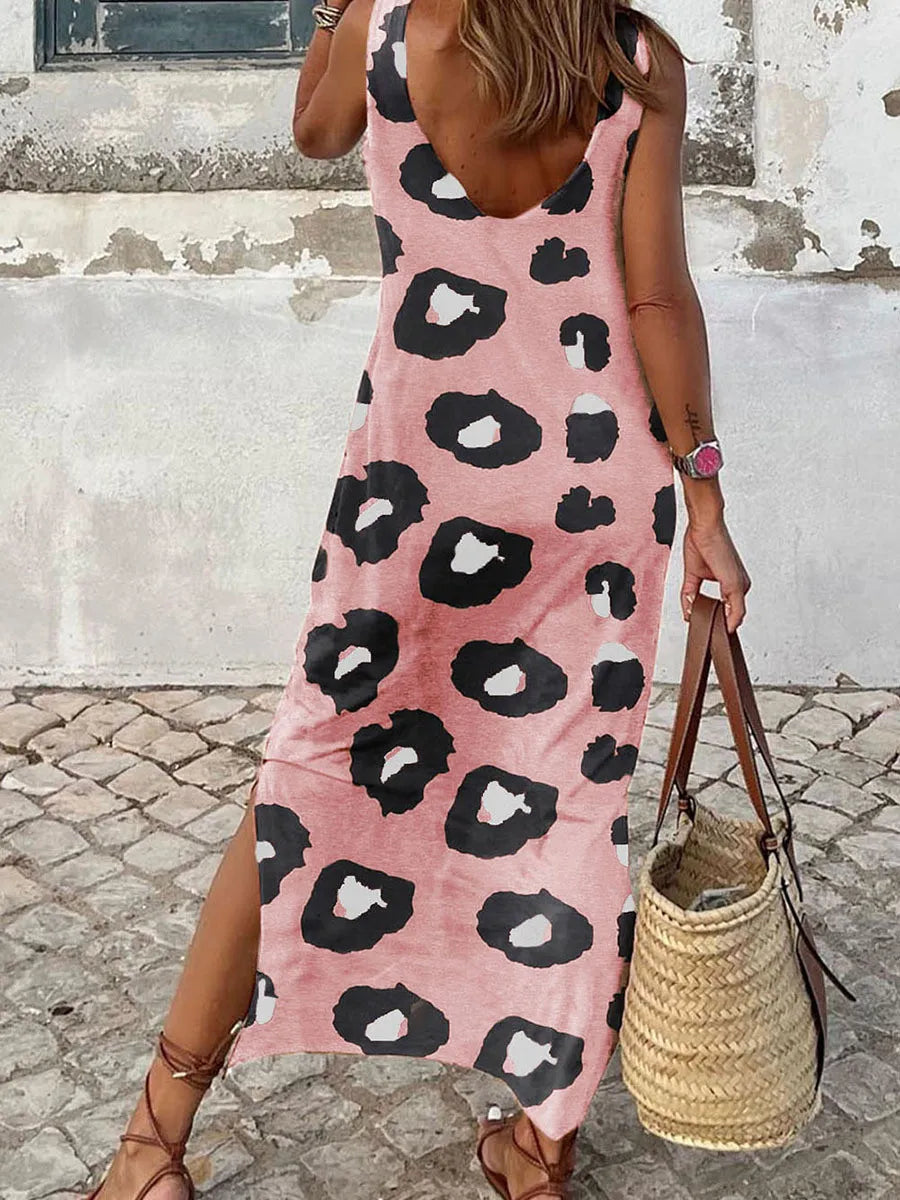 Levoire | Robe de vacances pour femme imprimé léopard