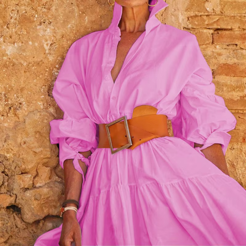 Levoire | Robe Chemise Élégante Avec Ceinture À La Taille