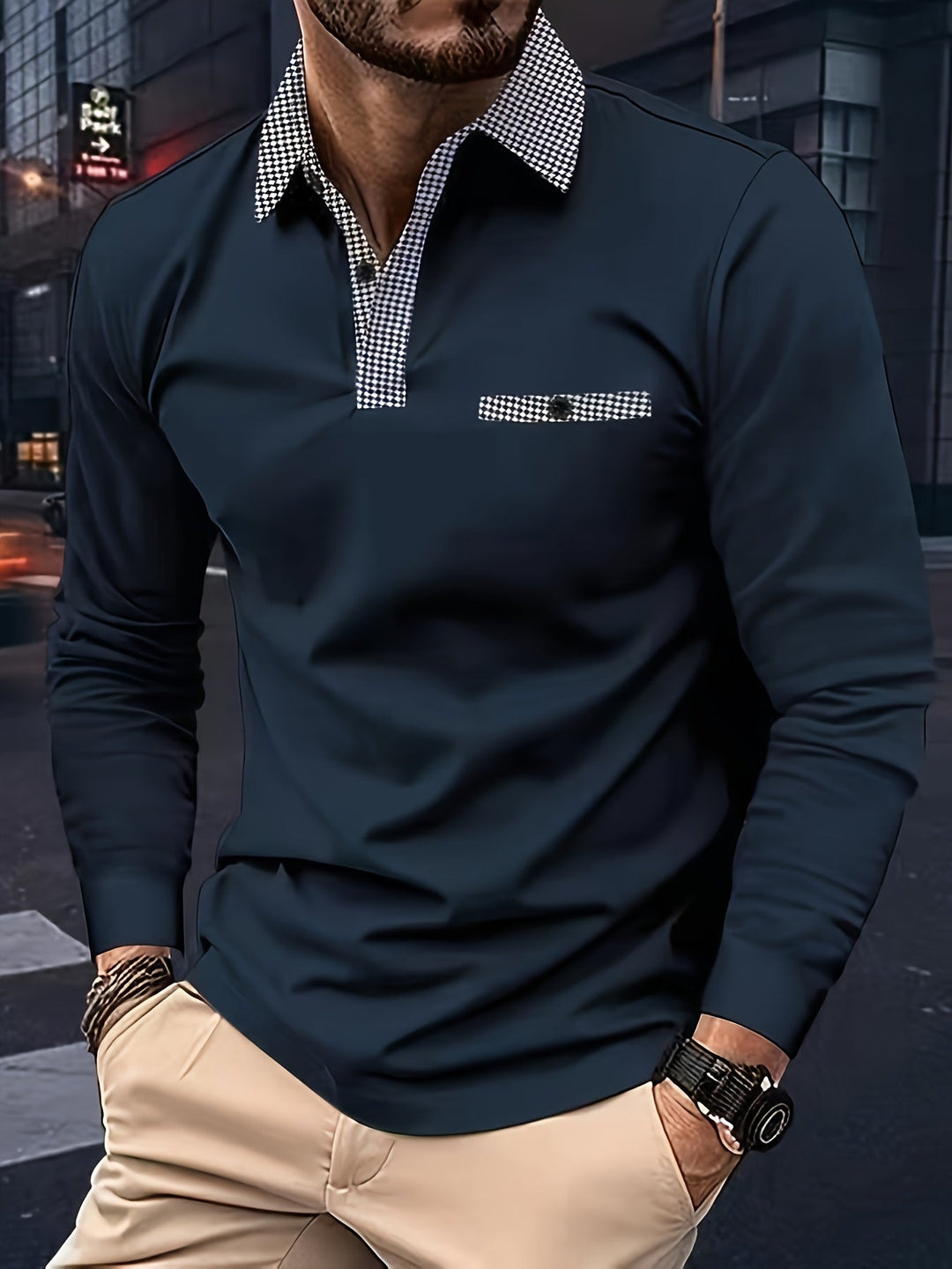 Levoire | Polo Élégant Pour Homme Marinebleu