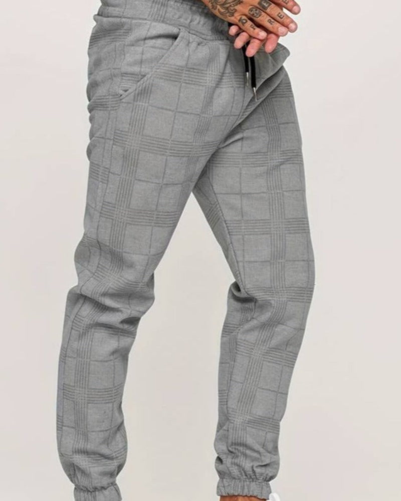 Levoire | Pantalon de course à slim fit à pois pour hommes