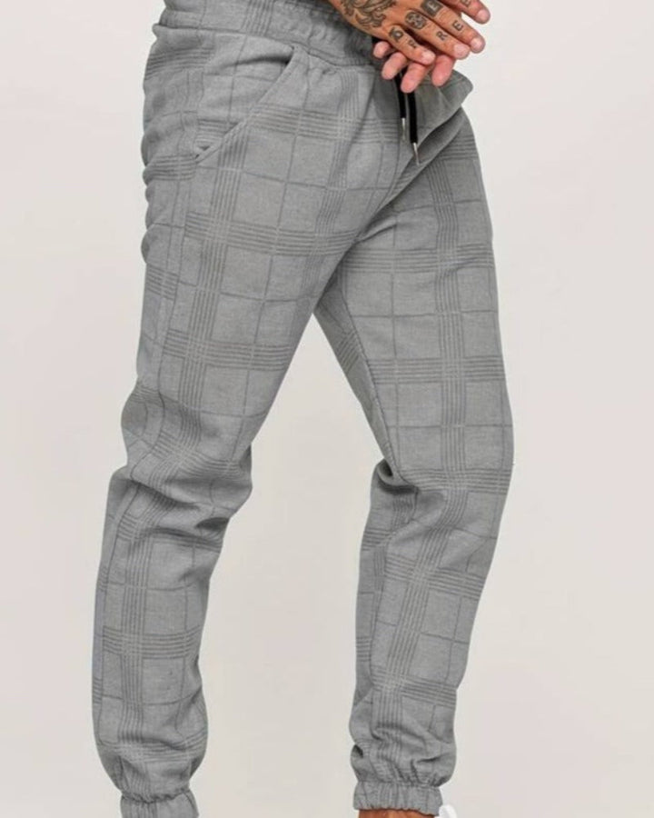 Levoire | Pantalon de course à slim fit à pois pour hommes