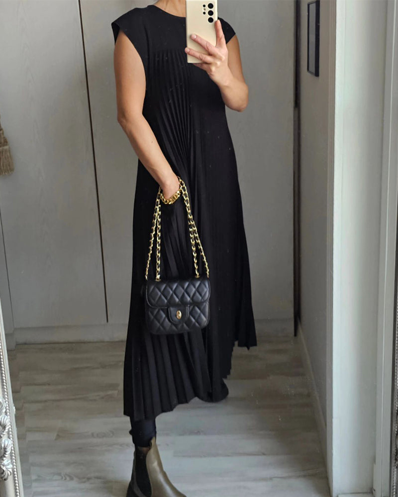 Levoire | Robe Sans Manches Plissée