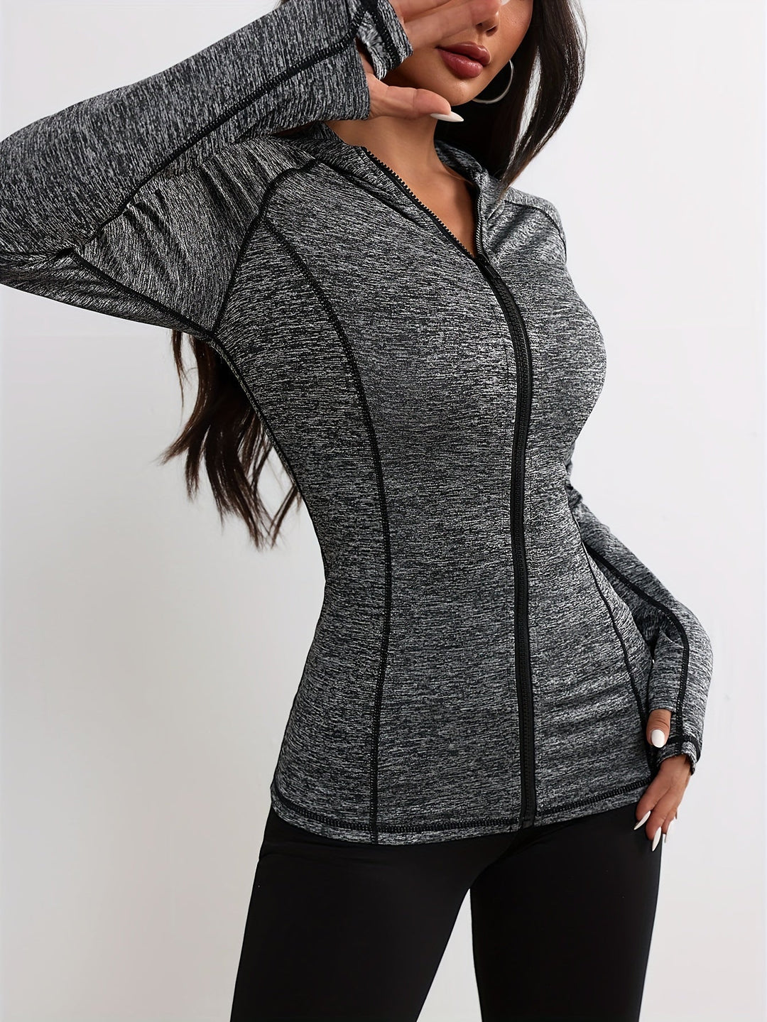 Levoire | Veste De Sport À Capuche Et Détail Rayé Gris foncé
