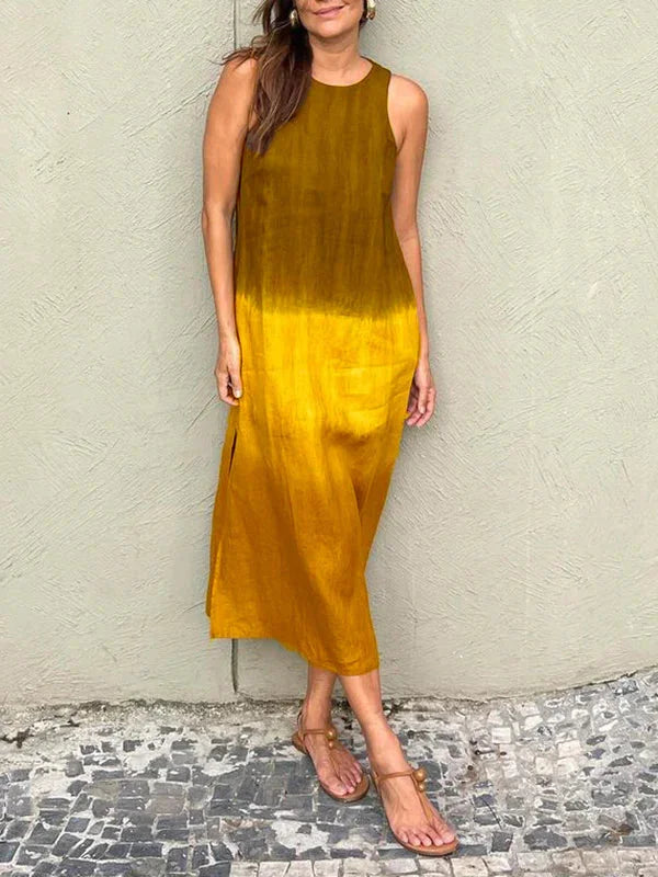 Levoire | Robe D'Été Pour Femmes Avec Décolleté En V Jaune