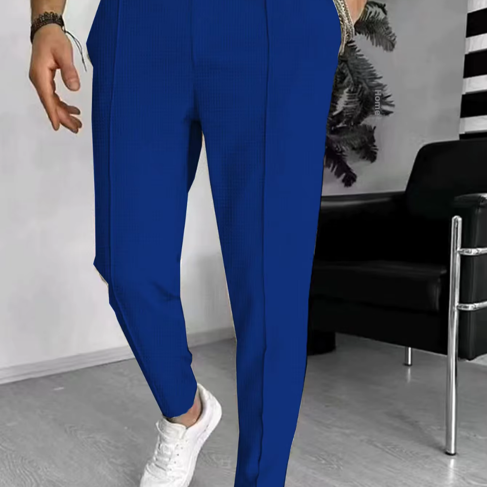Levoire | Pantalon En Tissu Pour Hommes Élégant Pour Une Élégance Intemporelle Bleu