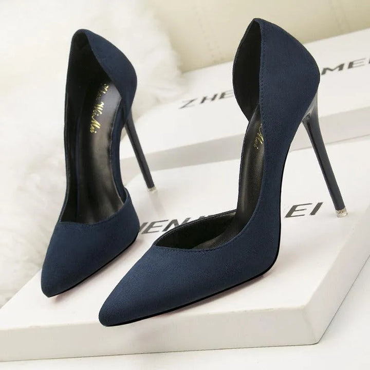 Levoire | Décolleté avec des chaussures à talons vert émeraude
