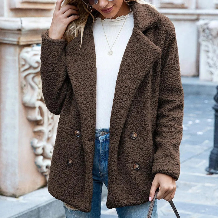 Levoire | Manteau d'hiver avec col décontracté Café
