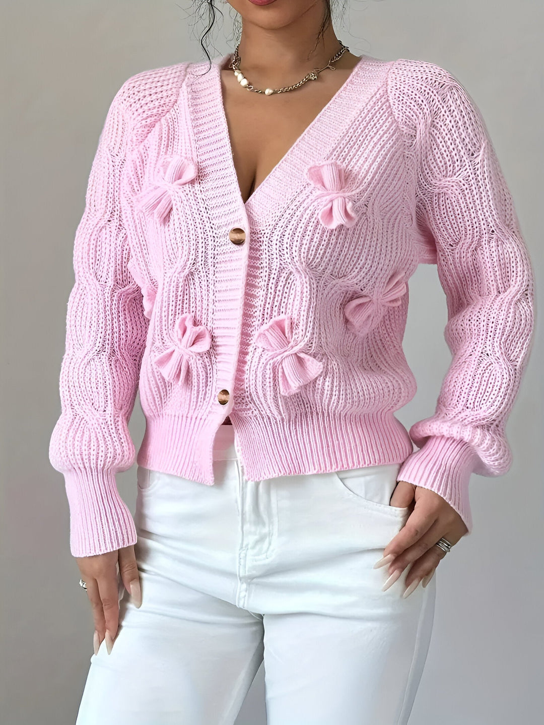 Levoire | Élégant Gilet En Tricot Rosa