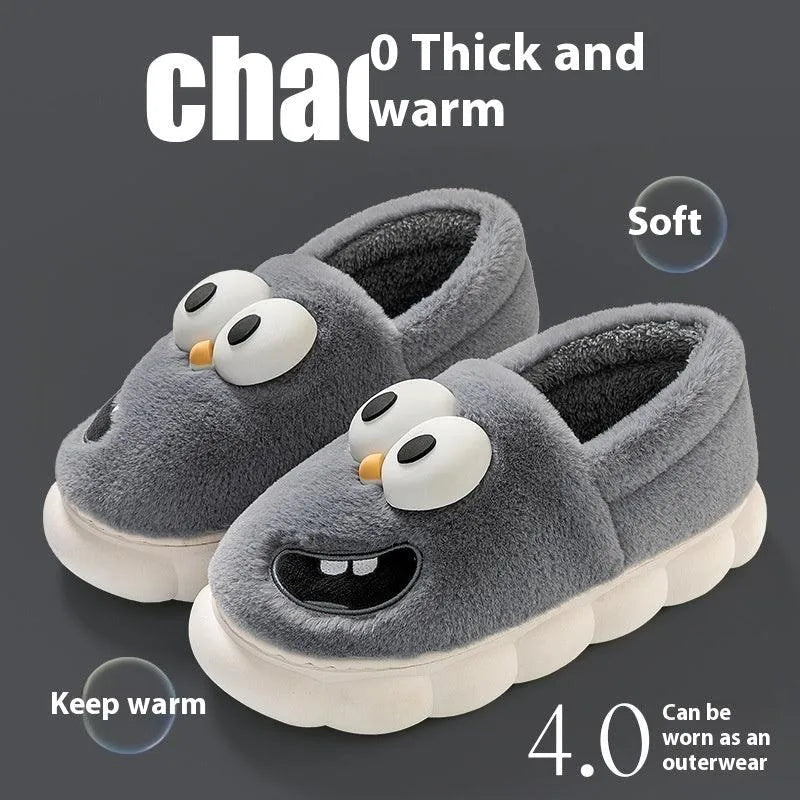 Levoire | Chaussons en laine chaude en coton Gris
