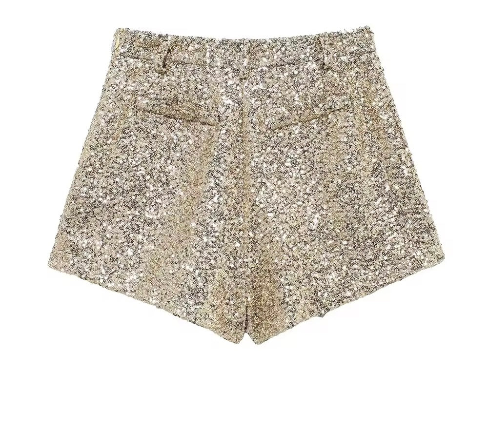 Levoire | Shorts En Paillettes Scintillantes