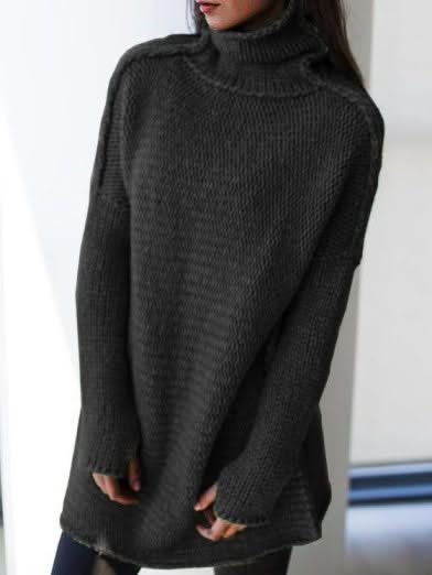 Levoire | Col Roulé Yli Grande Tricot Chic Et Confortable Noir