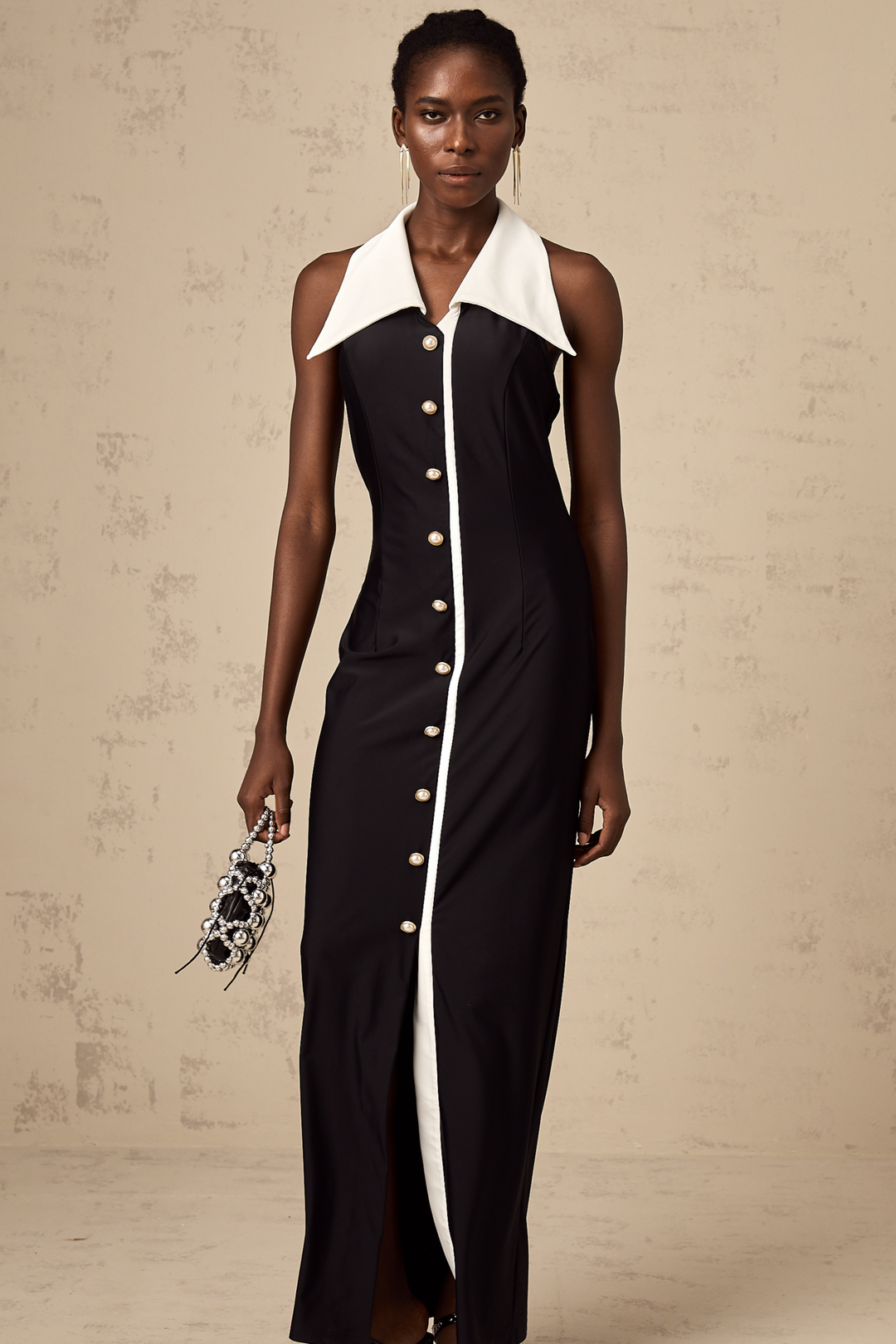 Levoire | Robe Maxi Ajustée À Blocs De Couleurs