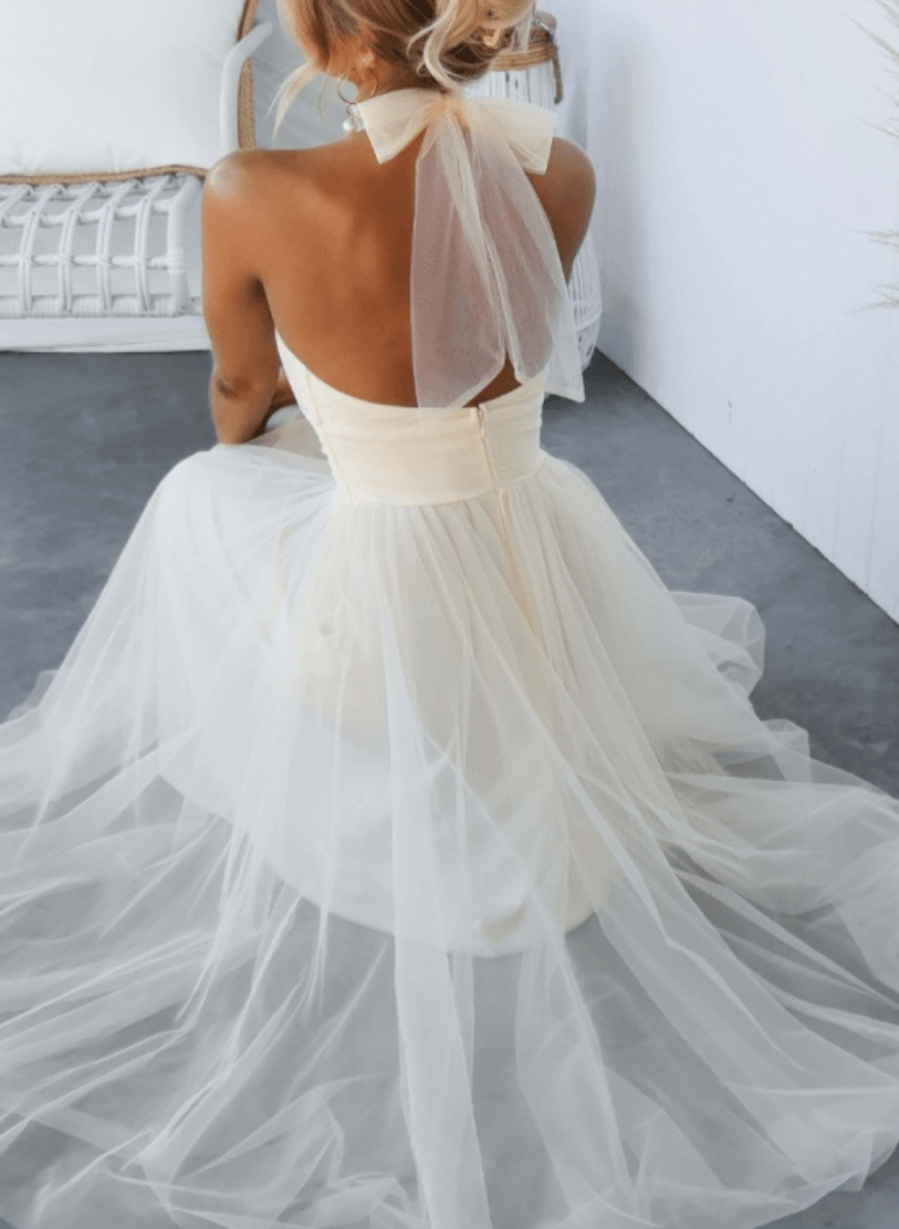 Levoire | Robe Élégante De Printemps Été Abricot