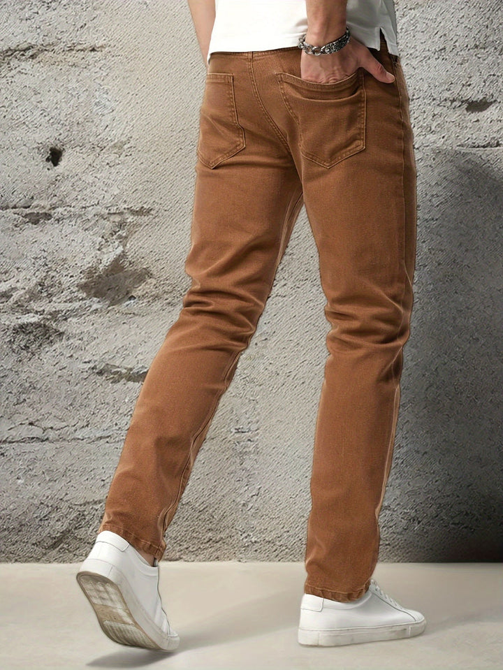Levoire | Jeans Pour Hommes Simples À Coupe Droite