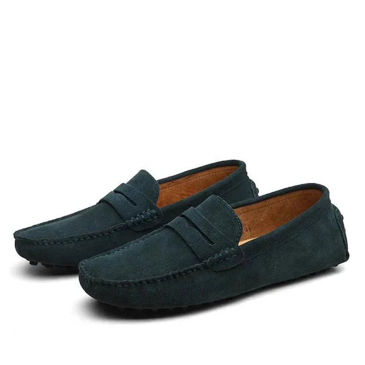 Levoire | Mocassins pour hommes en nubuck, également en grandes tailles Vert